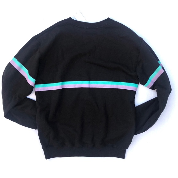 Sub_Urban Riot Zelda Stripe Willow Sweater Black - Picture 7 of 7